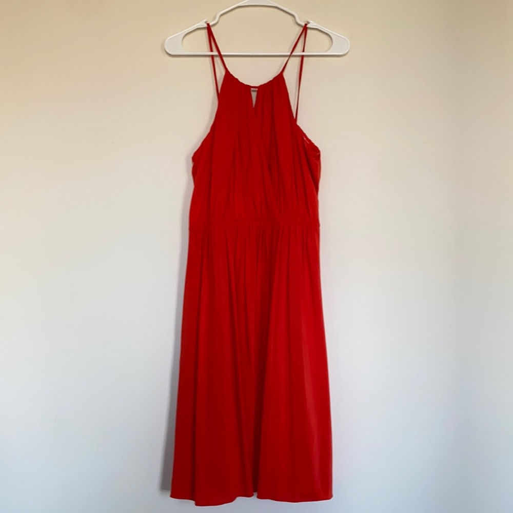 JCrew Coral Dress with Keyhole Opening